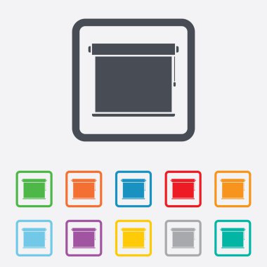 Panjur işareti simgesi alır. pencere Jaluzi Perde.