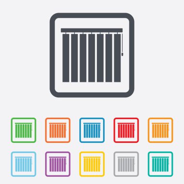 Panjur dikey işareti. pencere Jaluzi Perde.