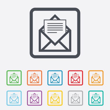 Posta simgesi. Zarf sembolü. İleti işareti.