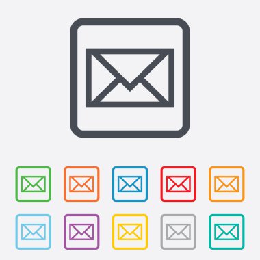 Posta simgesi. Zarf sembolü. İleti işareti.