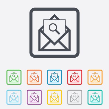 posta arama simgesi. zarf simgesi. Mesaj işareti.