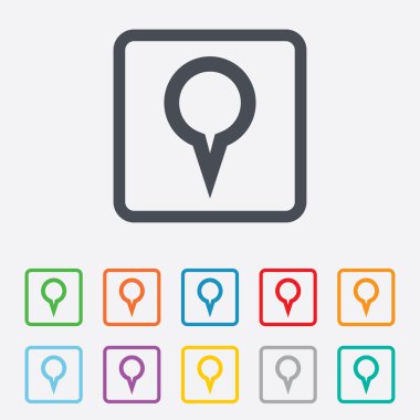 harita işaretçi işareti simgesi. işaretleyici sembolü.