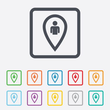 harita işaretçi kullanıcı işareti simgesi. işaretleyici sembolü.