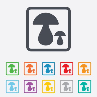 mantar işareti simgesi. Boletus mantar sembolü.