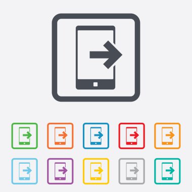 outcoming çağrı işareti simgesi. akıllı telefon simgesi.