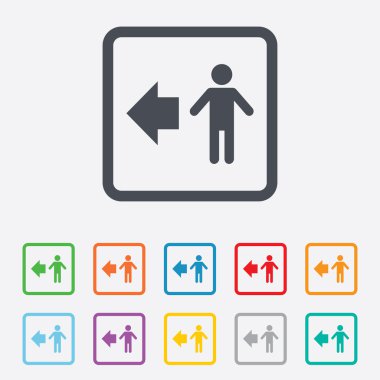 Yaya yol simgesi. İnsan yolu.