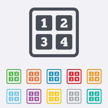 cep telefonu klavye işareti simgesi. basamak simgesi.