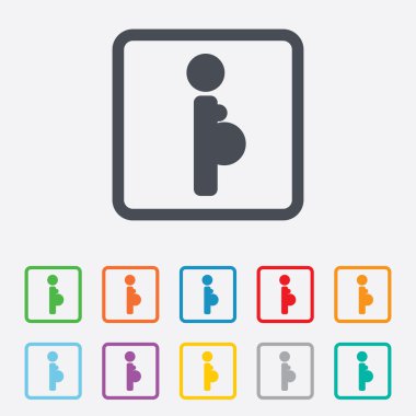 hamile işareti simgesi. gebelik sembolü.