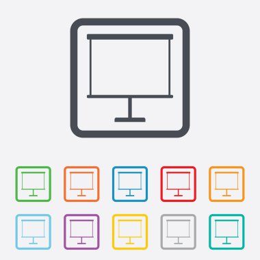 sunu billboard işareti simgesi. PPT sembolü.