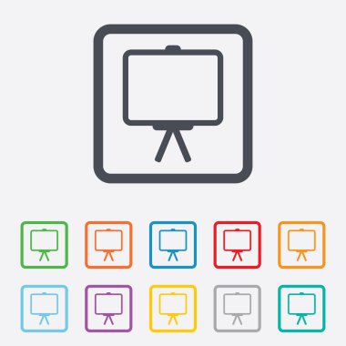 sunu billboard işareti simgesi. PPT sembolü.