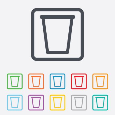 geri dönüşüm kutusu işareti simgesi. çöp kutusu.