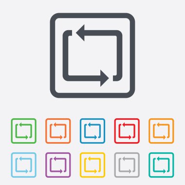 simge yineleyin. döngü sembolü. kayıt yenileme.