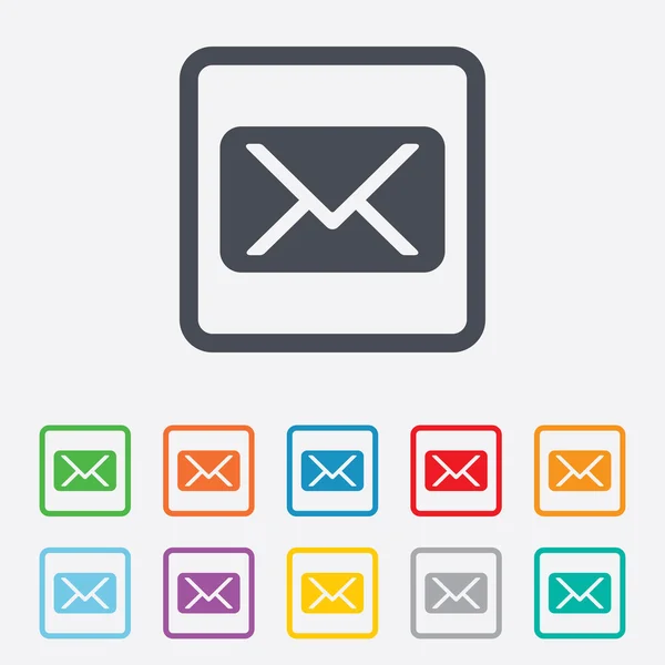 Mail icon. Envelope symbol. Message sign. — Stock Vector