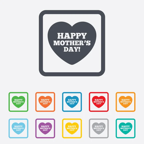 Joyeux Motherss Day signe icône. Symbole maman . — Image vectorielle