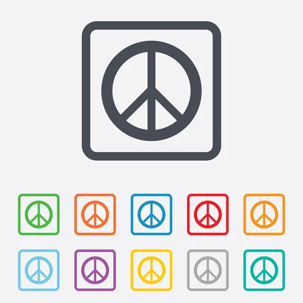 Peace sign icon. Hope symbol — Stock Vector