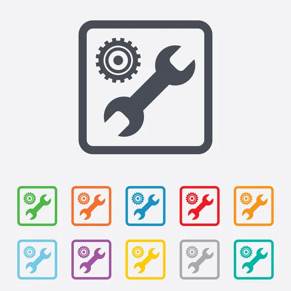 Reparar icono de signo de herramienta. Símbolo de servicio . — Vector de stock