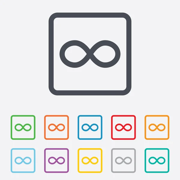 Repeat icon. Loop symbol. Infinity sign. — Stock Vector