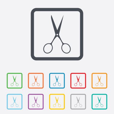 Makas kuaför simgesi. Terzi sembolü.