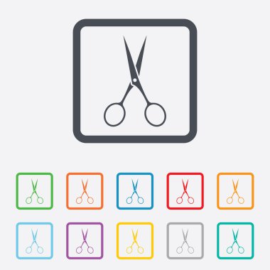 Makas kuaför simgesi. Terzi sembolü.