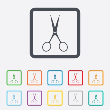 Makas kuaför simgesi. Terzi sembolü.