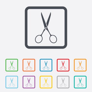 Makas kuaför simgesi. Terzi sembolü.