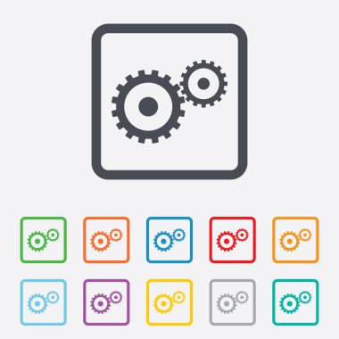 COG ayarları işareti simgesi. Dişli Dişli sembolü.