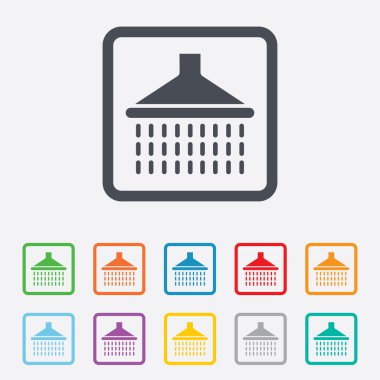 Duş işareti simgesi. sembol douche su damla