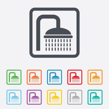 Duş işareti simgesi. sembol douche su damla