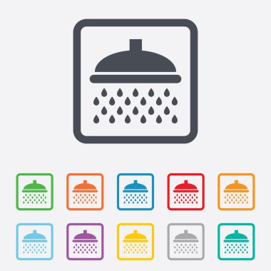 Duş işareti simgesi. sembol douche su damla