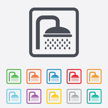 Duş işareti simgesi. sembol douche su damla