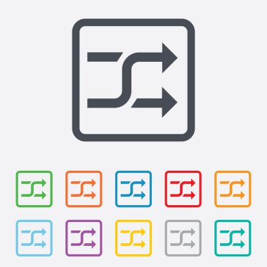 Shuffle işareti simgesi. rastgele sembolü.