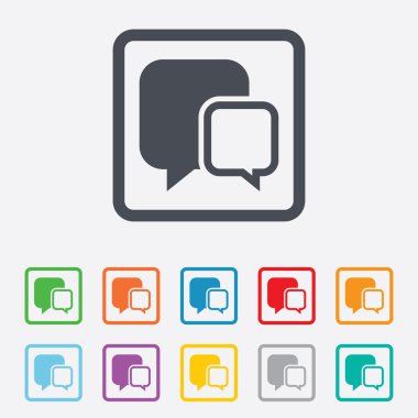 sohbet işareti simgesi. konuşma balonları sembolü.