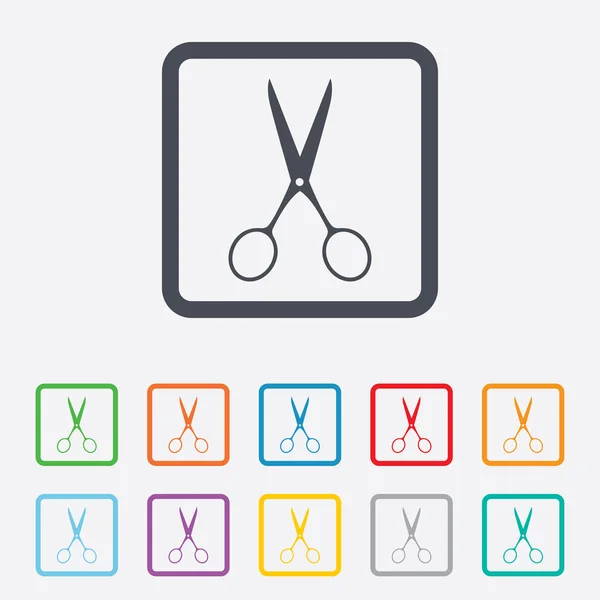 Scissors hairdresser sign icon. Tailor symbol. — Stock Vector