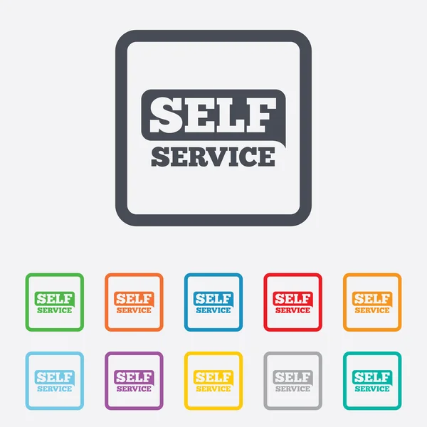 Self service sign icon. Maintenance button. — Stock Vector