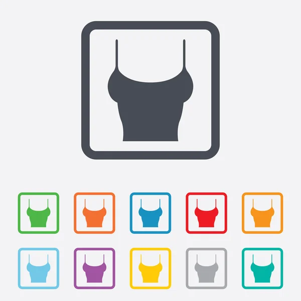 Vrouwen t-shirt teken pictogram. intimi en slaapt. — Stockvector