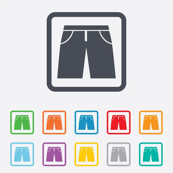 Bermudas para hombre signo icono. Símbolo de ropa . — Vector de stock