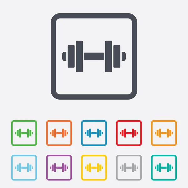 Halter teken pictogram. Fitness symbool. — Stockvector