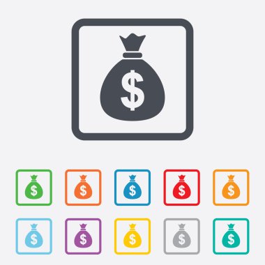 para çantası işareti simgesi. Doları usd Döviz.