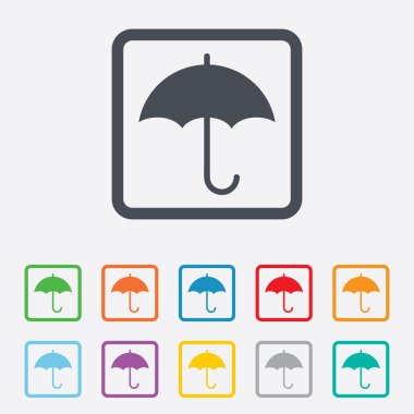 şemsiye işareti simgesi. Yağmur koruması sembolü.