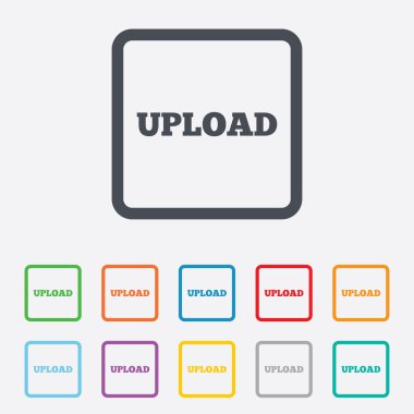 işareti simgesi yükle. yük sembolü.