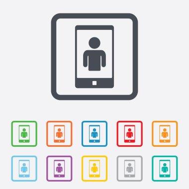 video çağrı işareti simgesi. akıllı telefon simgesi.