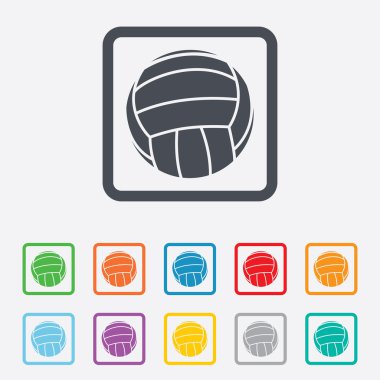 Voleybol işareti simgesi. plaj spor sembolü.
