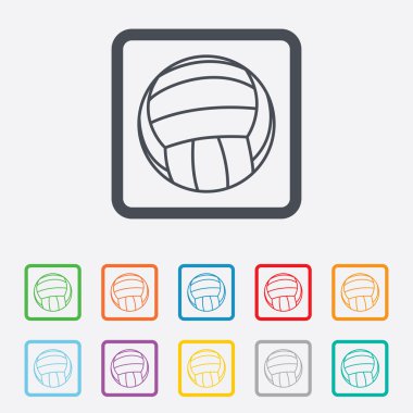 Voleybol işareti simgesi. plaj spor sembolü.