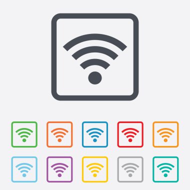 WiFi işareti. kablosuz simgesi. Kablosuz ağ.