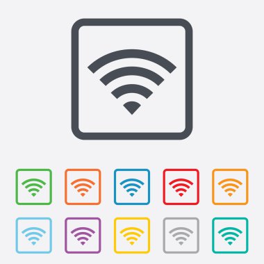 WiFi işareti. kablosuz simgesi. Kablosuz ağ.