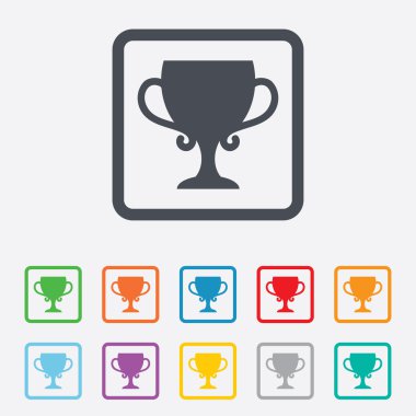 kazanan cup işareti simgesi. kazananları ödüllendirme.