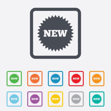 Yeni işaret simgesi. Yeni gelen yıldız sembolü.