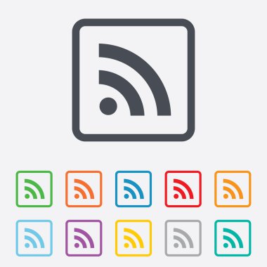 RSS simgesi imzala. sembol RSS feed.