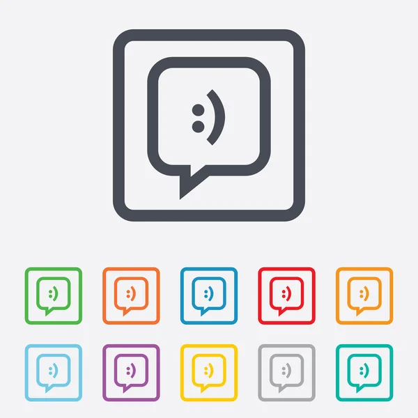 Chat sign icon. Speech bubble symbol. — Stock Vector