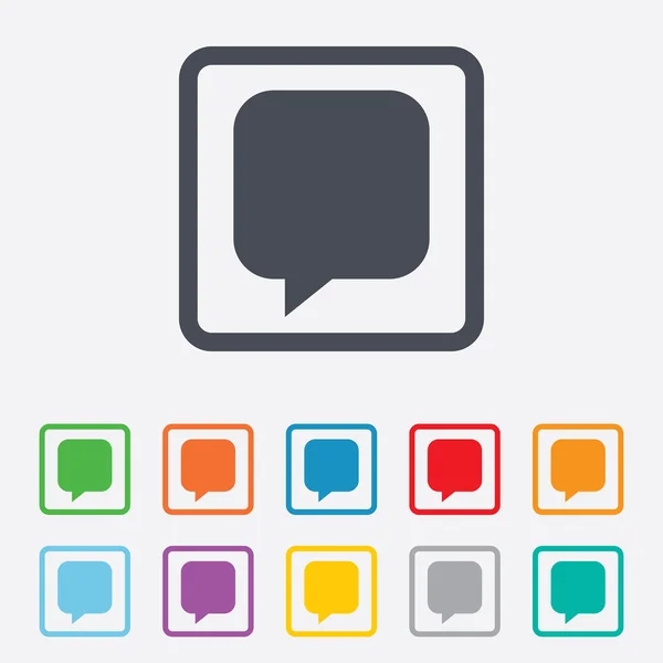 Chat sign icon. Speech bubble symbol. — Stock Vector